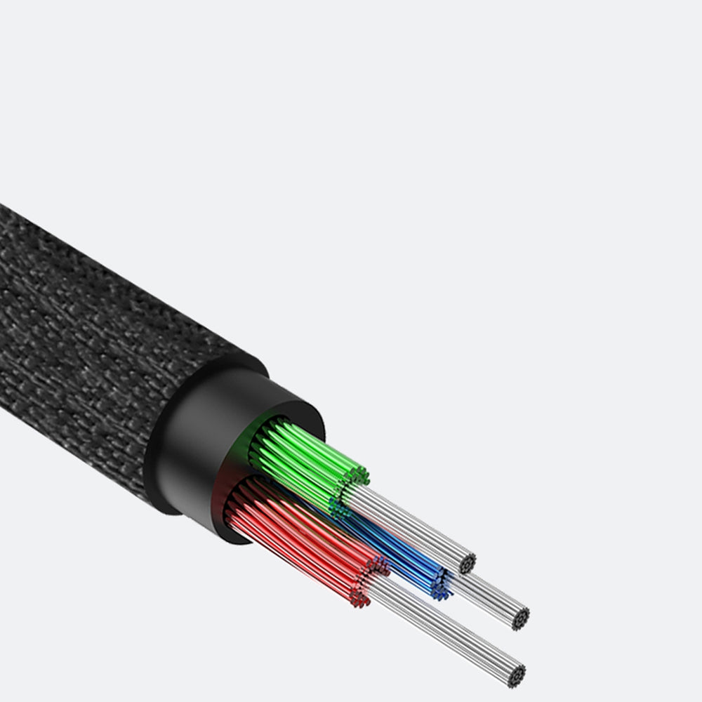 Baseus Yiven M30 stereo AUX 3,5 mm lydkabel mandlig mini jack 1m sølv-sort (CAM30-BS1)