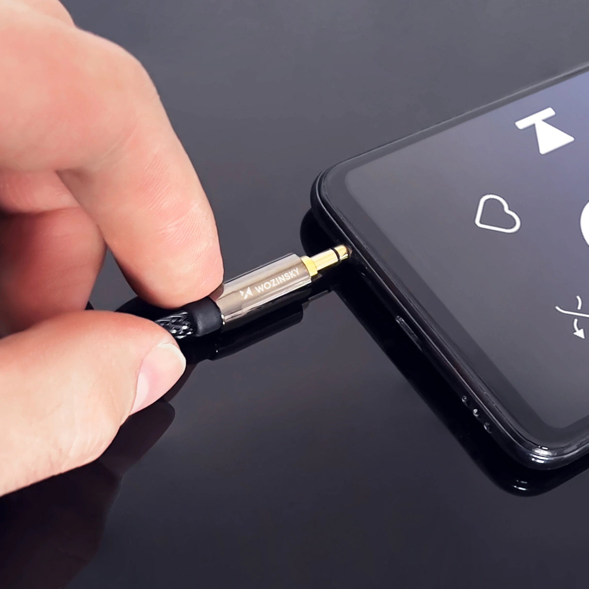 Wozinsky mini jack extension cable (female-male) AUX extension cable 3 m black