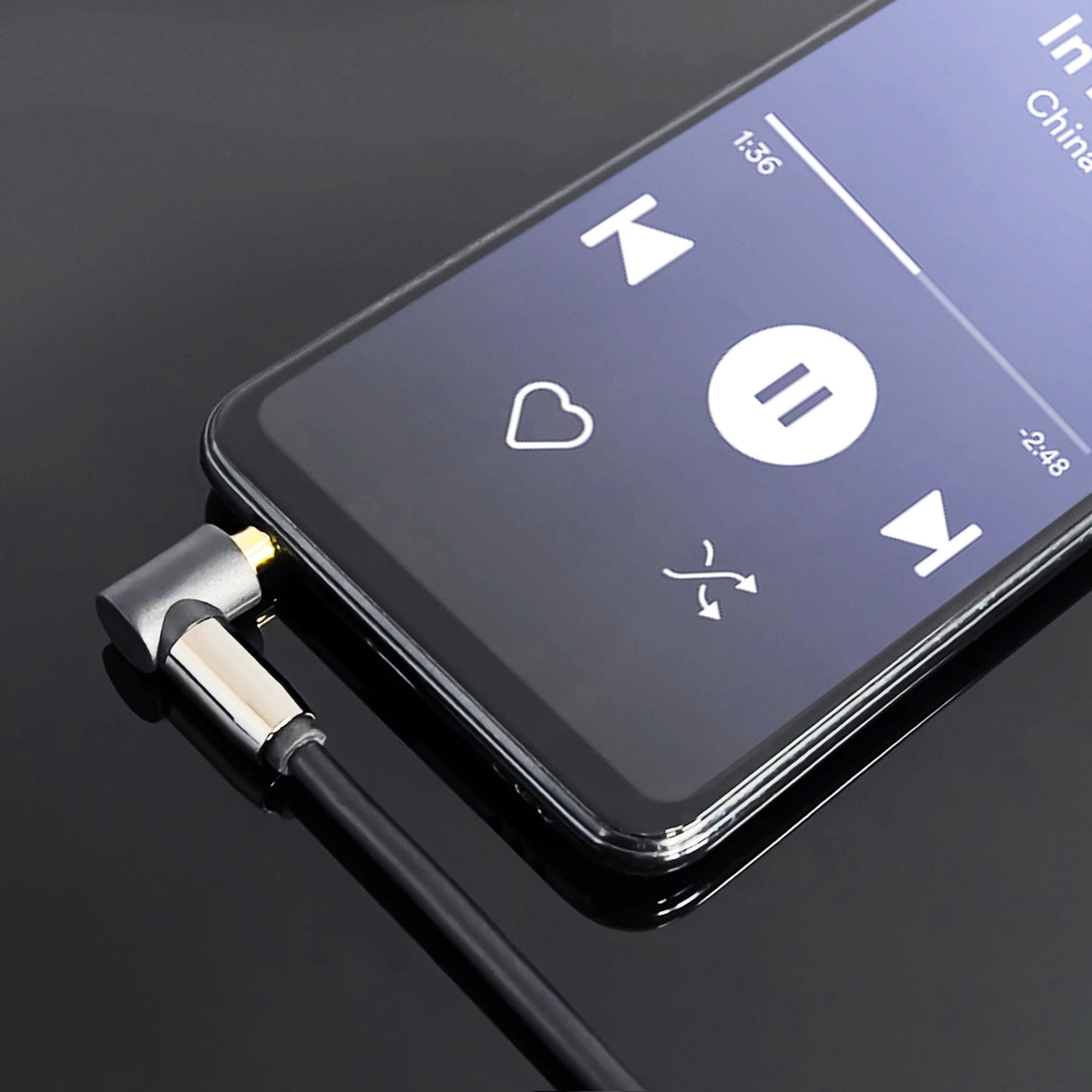 Wozinsky AUX-kabel vinklet (mand-mand) mini jack-kabel 3 m sort