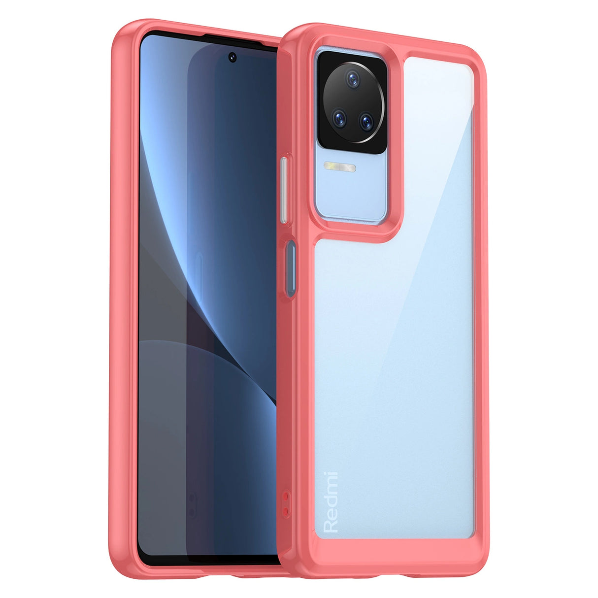 Outer Space Case Xiaomi Poco F4 5G cover med en fleksibel ramme rød
