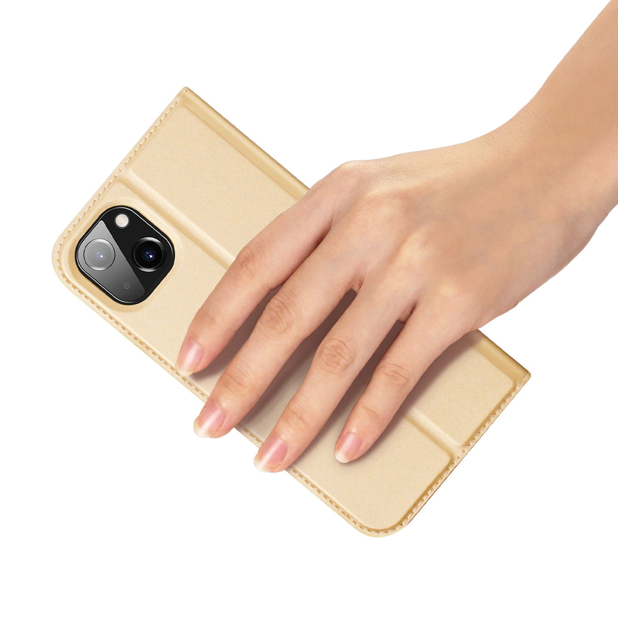 Dux Ducis Skin Pro Holster Flip Cover til iPhone 14 Plus guld