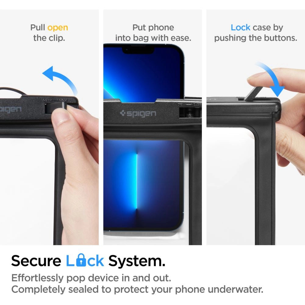 Spigen Spigen Aqua Shield A601 case vandtæt IPX8 - sort 2 stykker.