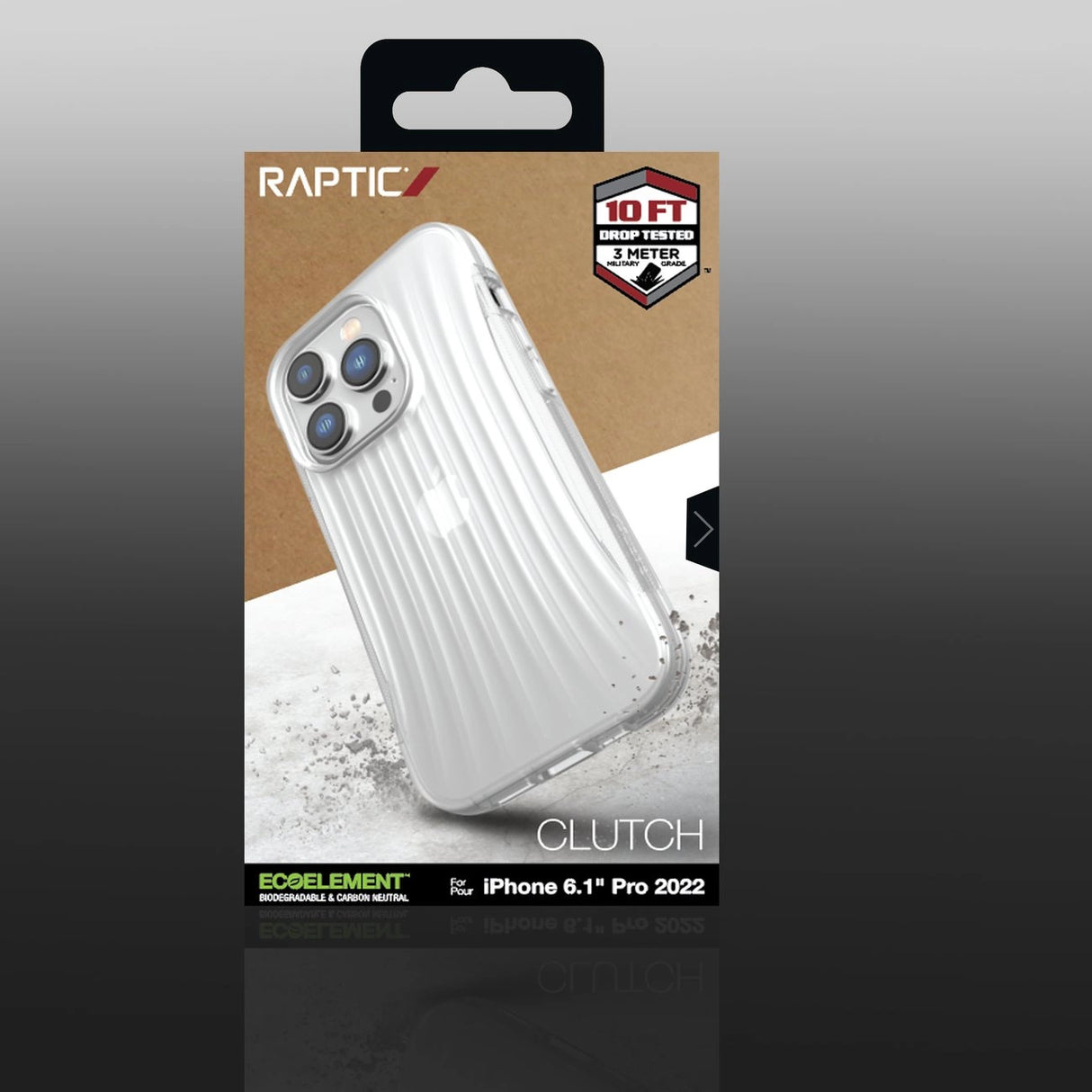 Raptic X-Doria Clutch Case iPhone 14 Pro bagdæk gennemsigtigt