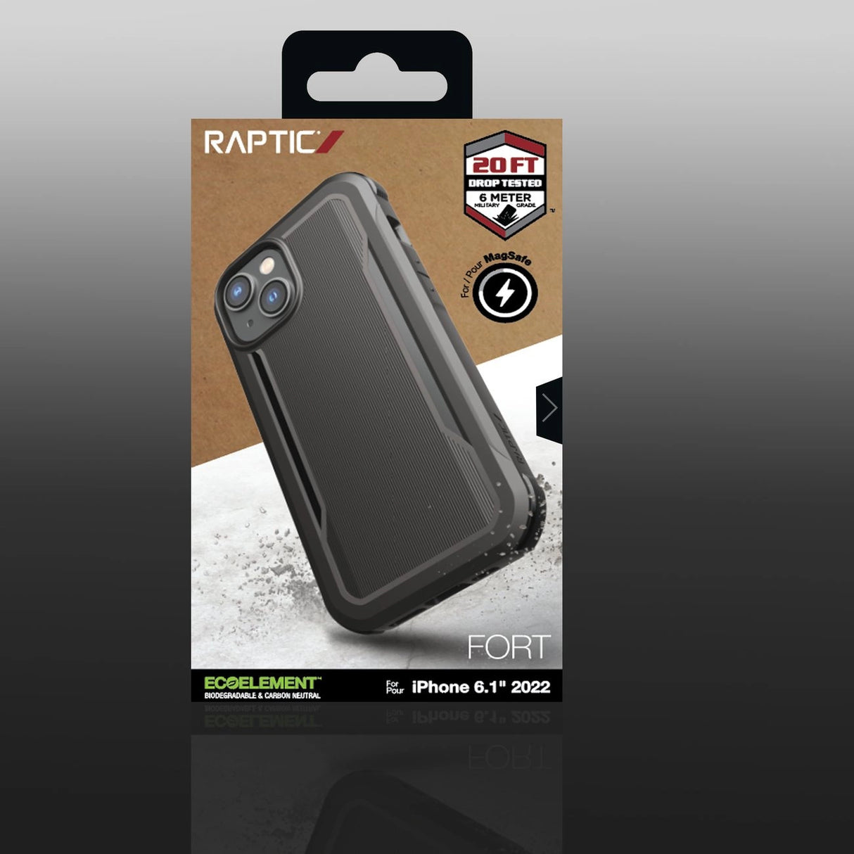 Raptic X-Doria Fort Case iPhone 14-hylster med MagSafe pansret cover sort