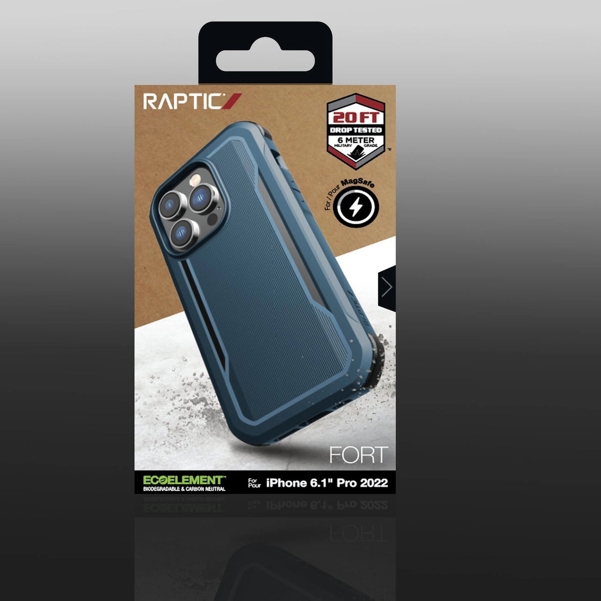 Raptic X-Doria Fort Case iPhone 14 Pro med MagSafe pansret blå cover