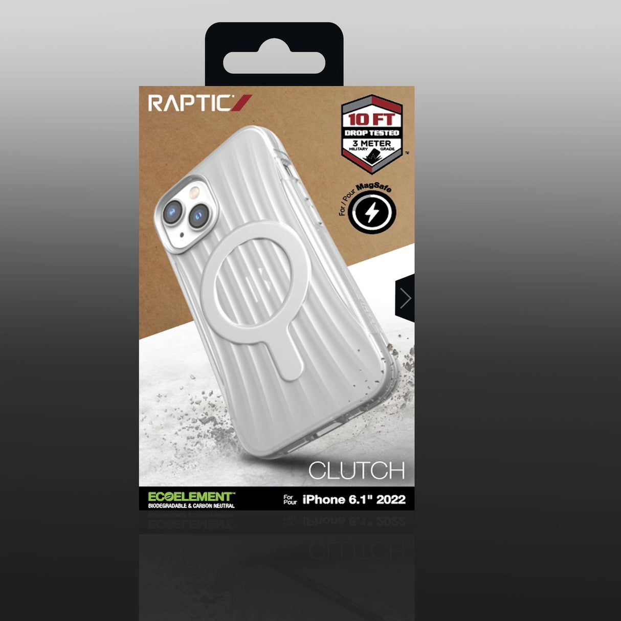 Raptic X-Doria Clutch Case iPhone 14 med MagSafe bagdæk gennemsigtigt