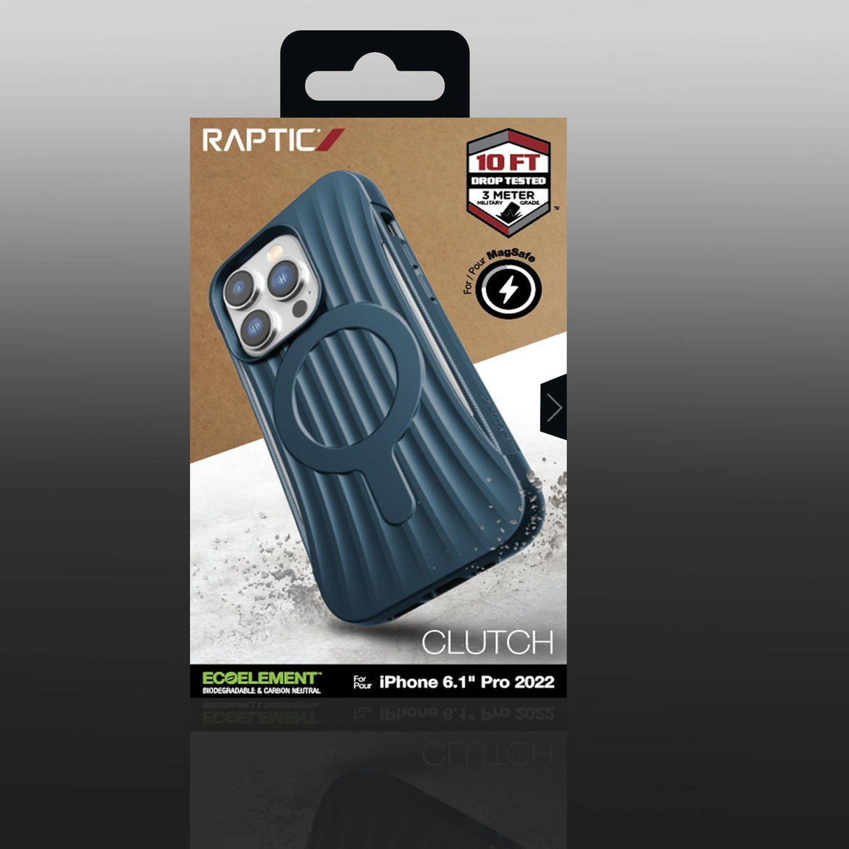 Raptic X-Doria Clutch Case iPhone 14 Pro med MagSafe bagdæk blå