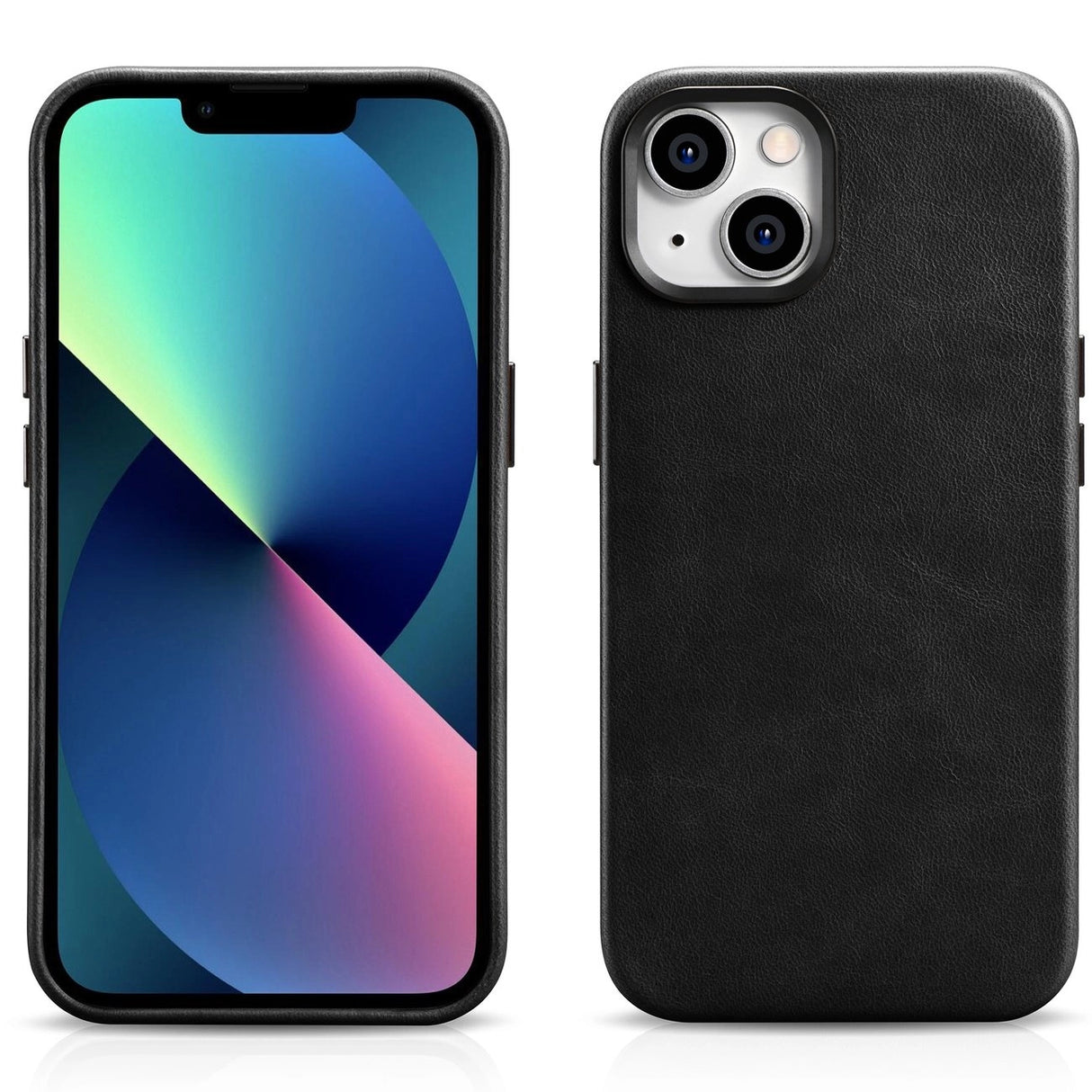 iCarer Oil Wax Premium Ledder Case iPhone 14 Plus Magnetisk Ledder Case med MagSafe Black (WMI14220703-BK)