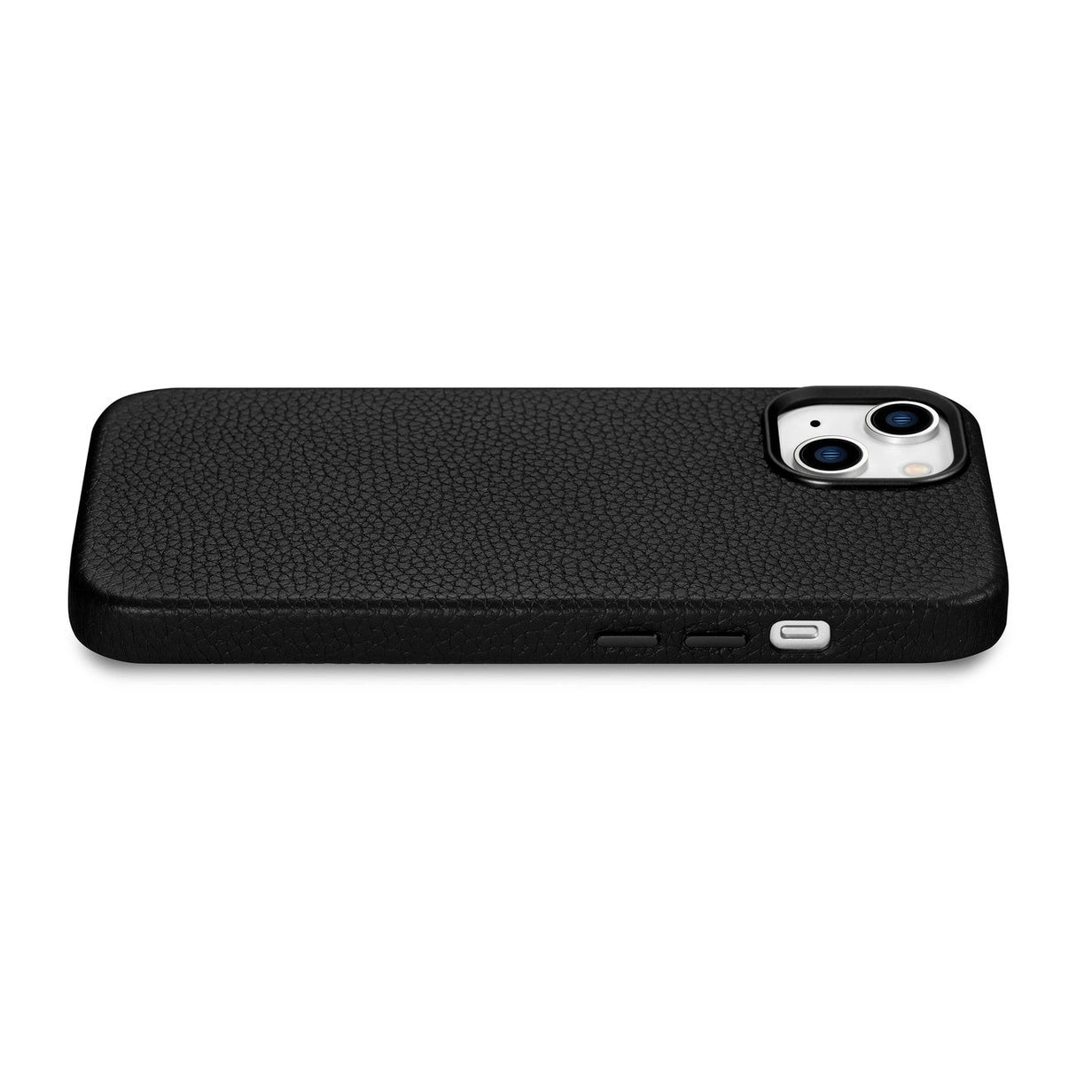 iCarer Litchi Premium Ledder Case iPhone 14 Magnetisk Ledder Case med MagSafe Black (WMI14220709-BK)