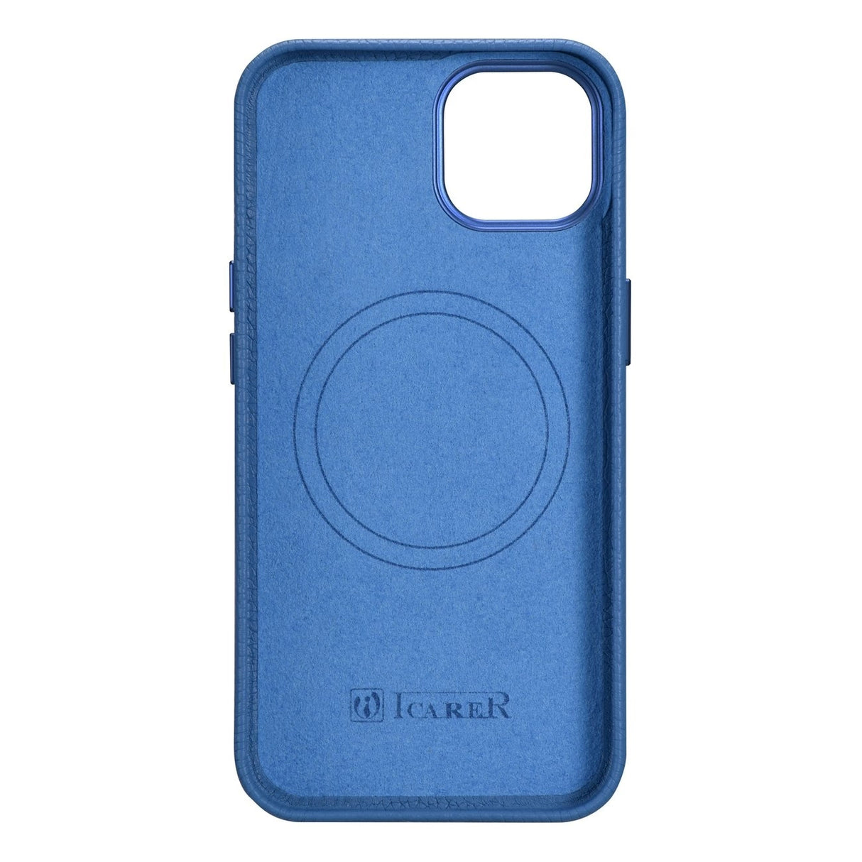 iCarer Litchi Premium Ledder Case iPhone 14 Plus Magnetisk Ledder Case med MagSafe Light Blue (WMI14220711-LB)