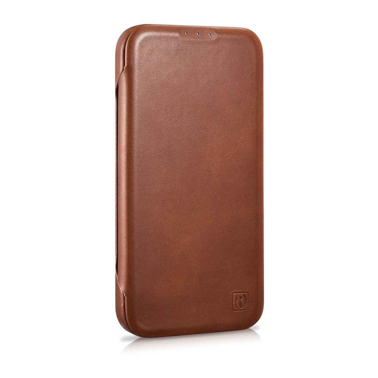 iCarer CE Oil Wax Premium Leather Folio Case iPhone 14 Plus magnetisk flip case MagSafe brun (AKI14220707-BN)