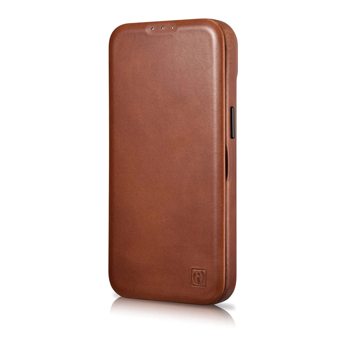 iCarer CE Oil Wax Premium Leather Folio Case iPhone 14 Plus magnetisk flip case MagSafe brun (AKI14220707-BN)