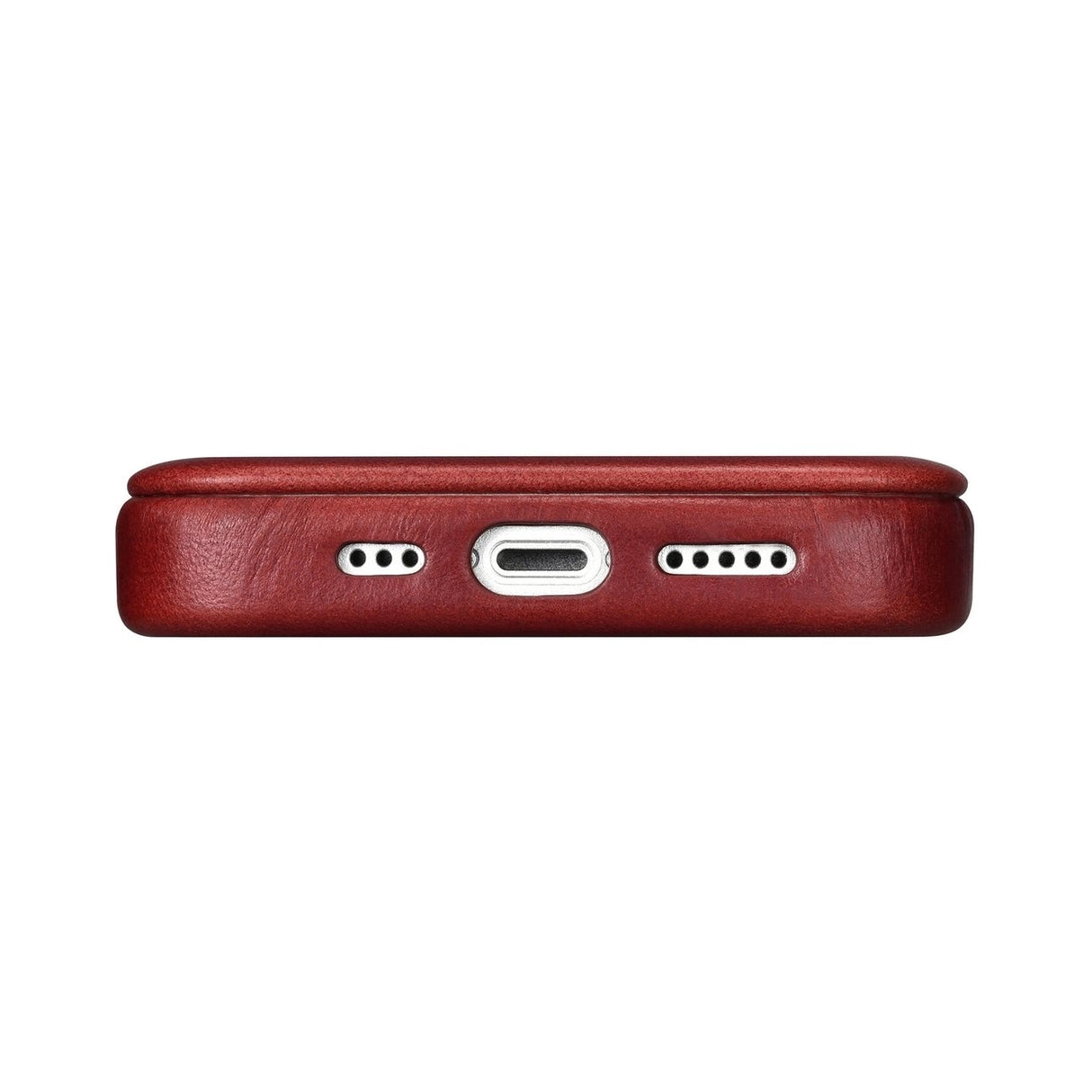 iCarer CE Oil Wax Premium Leather Folio Case iPhone 14 Plus Magnetisk Flip Leather Folio Case MagSafe Red (AKI14220707-RD)