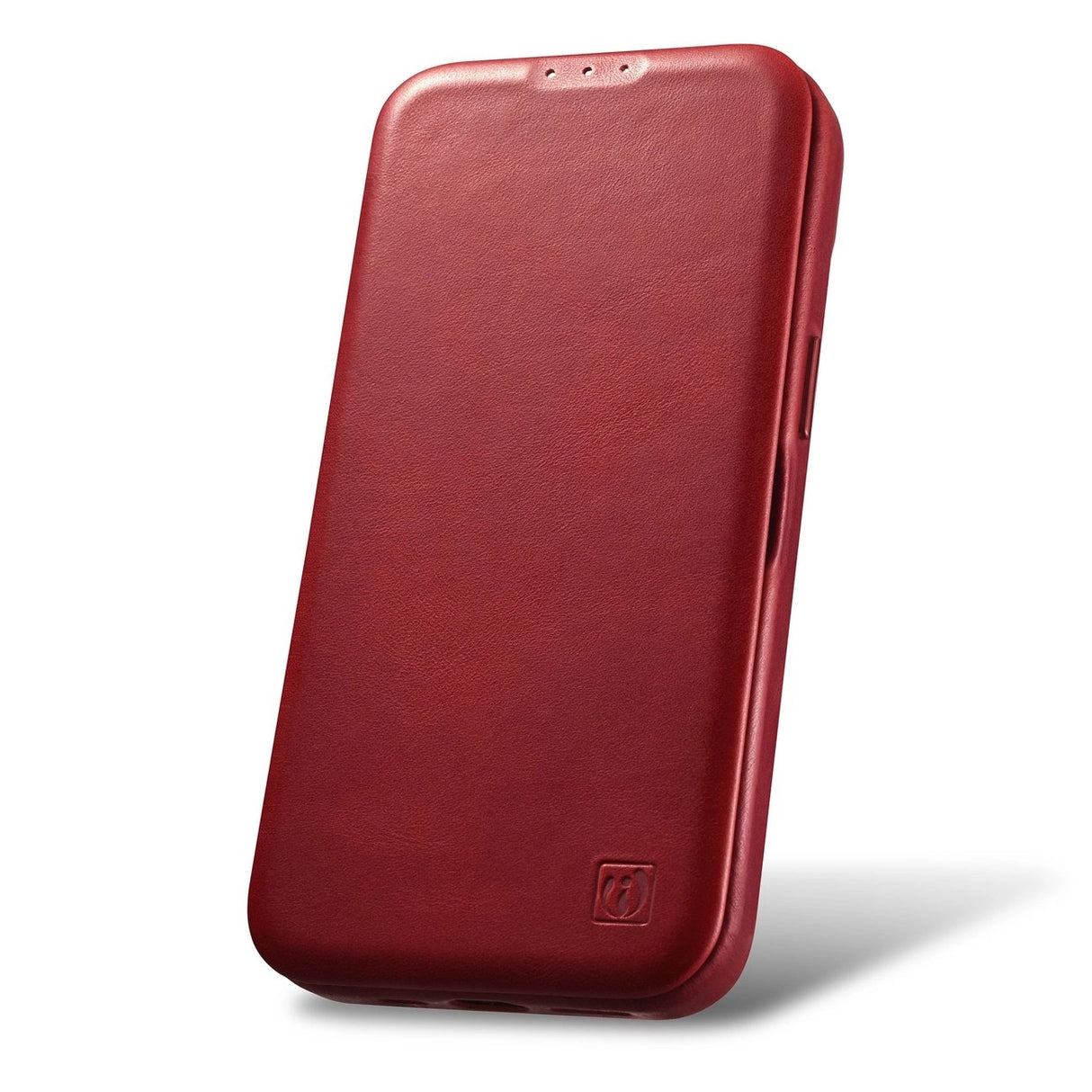 iCarer CE Oil Wax Premium Leather Folio Case iPhone 14 Plus Magnetisk Flip Leather Folio Case MagSafe Red (AKI14220707-RD)