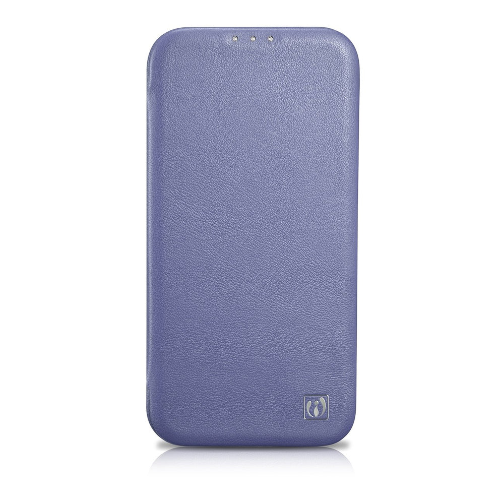 iCarer CE Premium læder Folio Case iPhone 14 Pro Magnetisk Flip læder Folio Case MagSafe Light Purple (WMI14220714-LP)