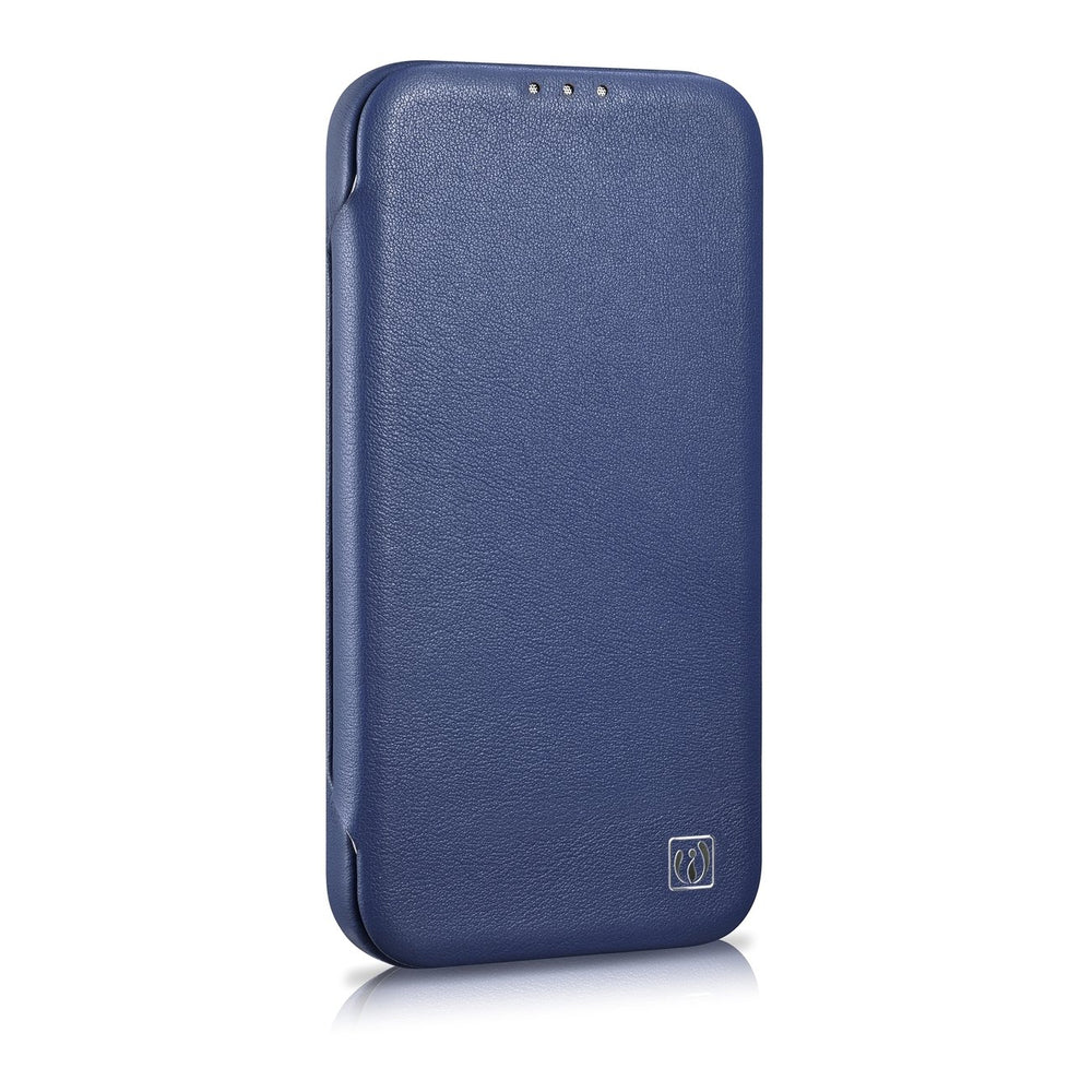 iCarer CE Premium læder Folio Case iPhone 14 Pro Magnetisk Flip læder Folio Case MagSafe Blue (WMI14220714-BU)