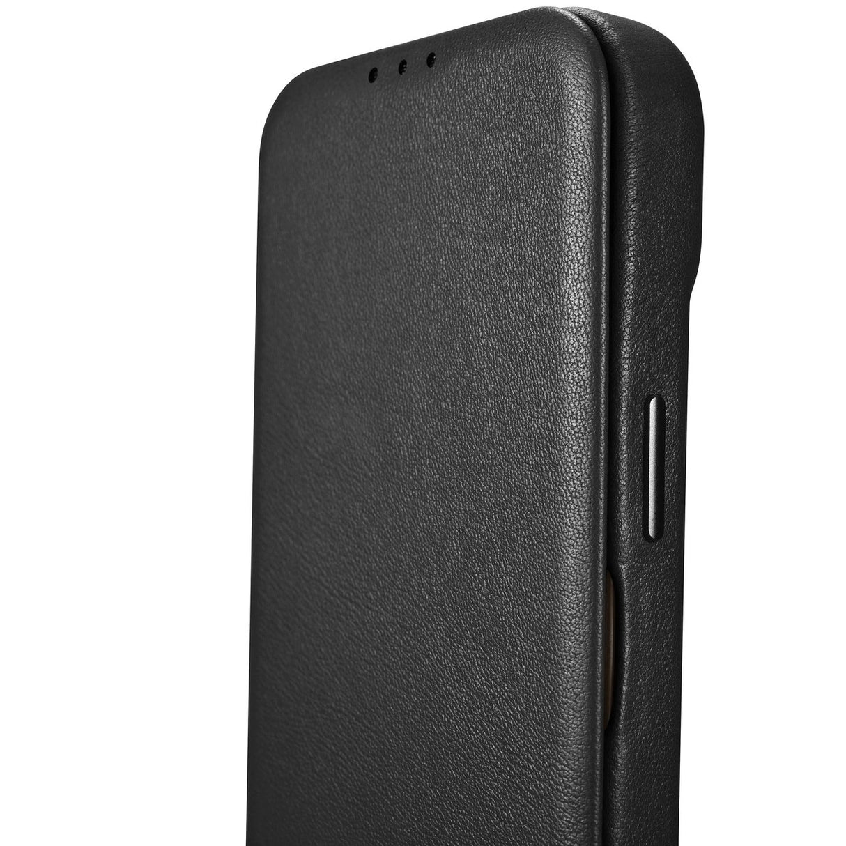 iCarer CE Premium læder Folio Case iPhone 14 Plus Magnetisk Flip læder Folio Case MagSafe sort (WMI14220715-BK)