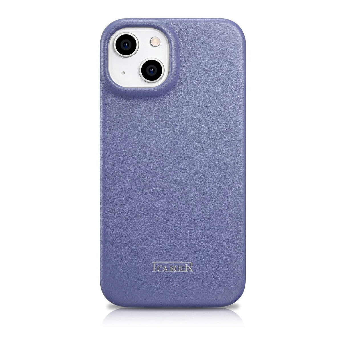 iCarer CE Premium læder Folio Case iPhone 14 Plus Magnetisk Flip læder Folio Case MagSafe Light Purple (WMI14220715-LP)