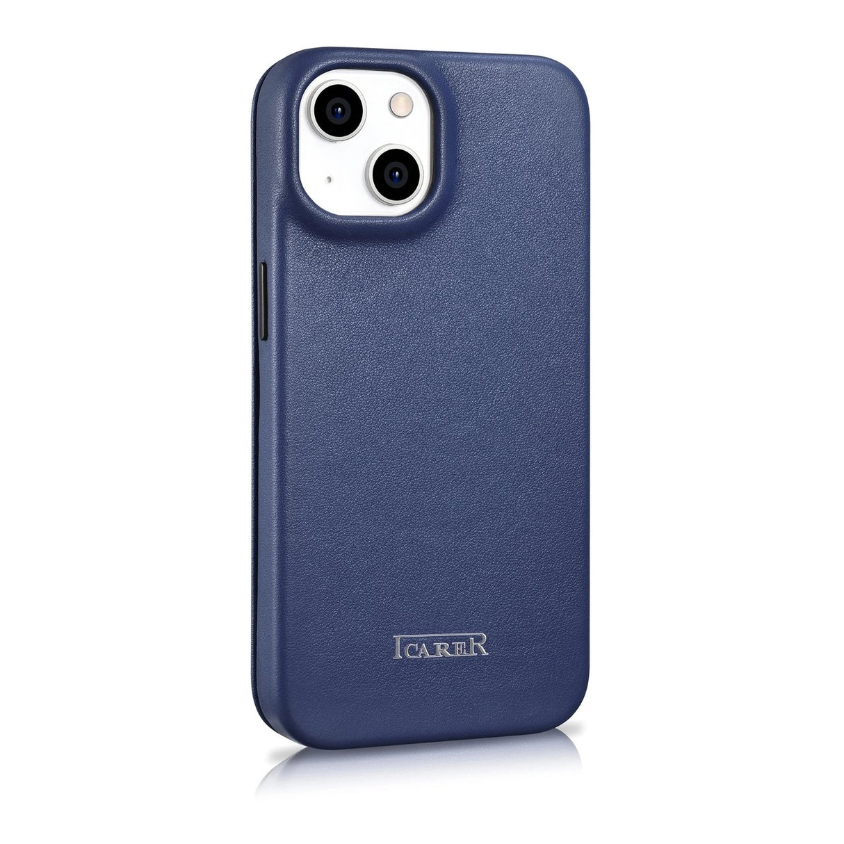 iCarer CE Premium læder Folio Case iPhone 14 Plus Magnetisk Flip læder Folio Case MagSafe Blue (WMI14220715-BU)