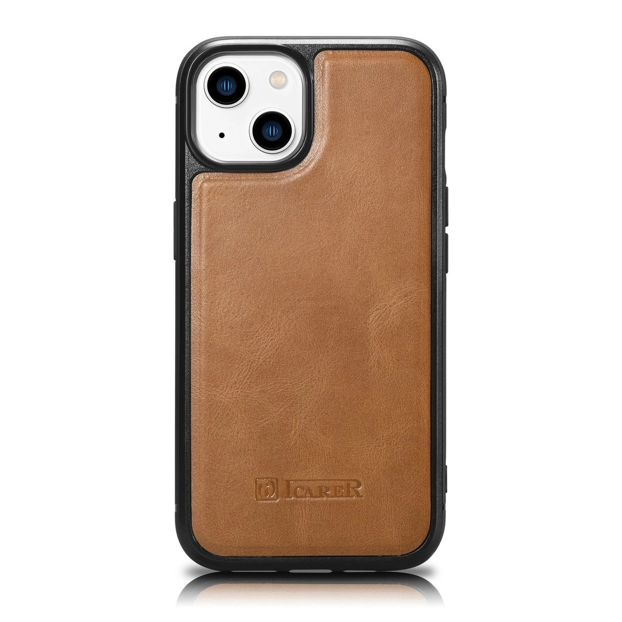 iCarer Leather Oil Wax case til iPhone 14 Plus brun (WMI14220719-TN)
