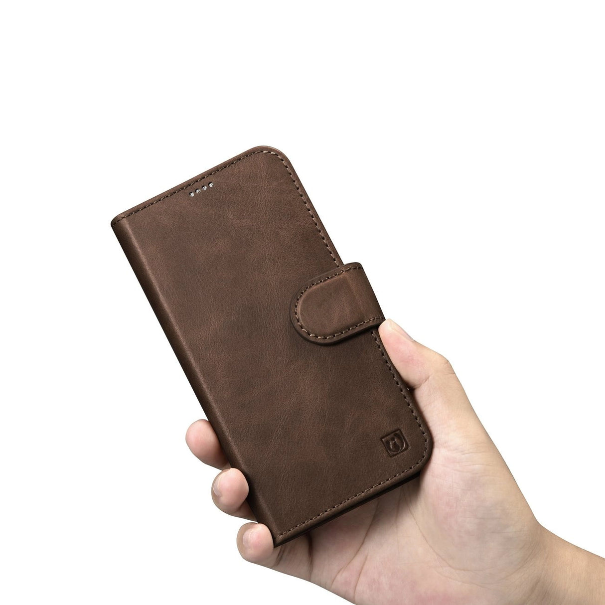 iCarer Oil Wax Wallet Case 2in1 iPhone 14 Leather Flip Cover Anti-RFID Brown (WMI14220721-BN)
