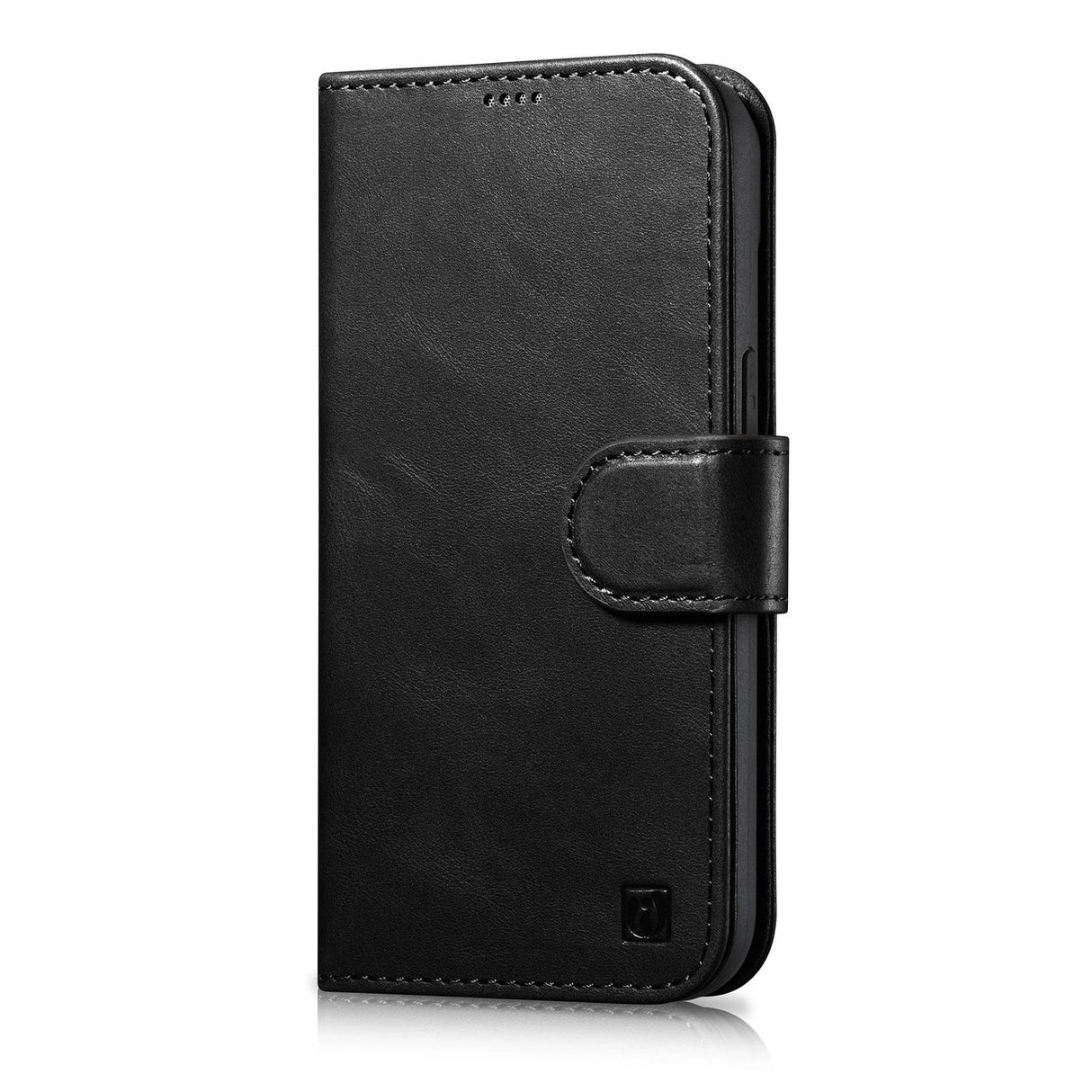 iCarer Oil Wax Wallet Case 2in1 Cover iPhone 14 Pro Læder Flip Cover Anti-RFID sort (WMI14220722-BK)
