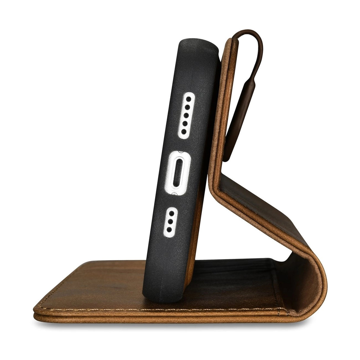 iCarer Oil Wax Wallet Case 2in1 Cover iPhone 14 Plus Anti-RFID Læder Flip Case Brunt (WMI14220723-TN)