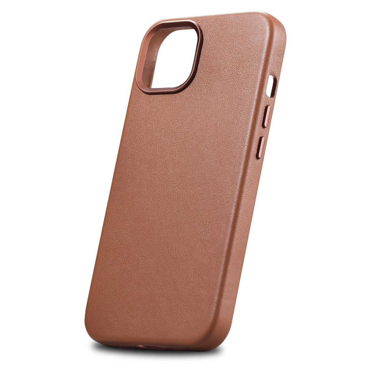 iCarer Case Ledder Case Cover til iPhone 14 Plus Brunt (MagSafe Kompatibel)