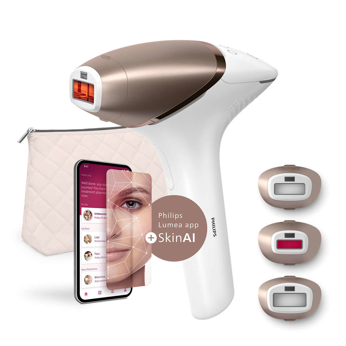 Philips Lumea IPL 9900 Series BRI973/00 IPL-hårfjerningsenhed med SenseIQ