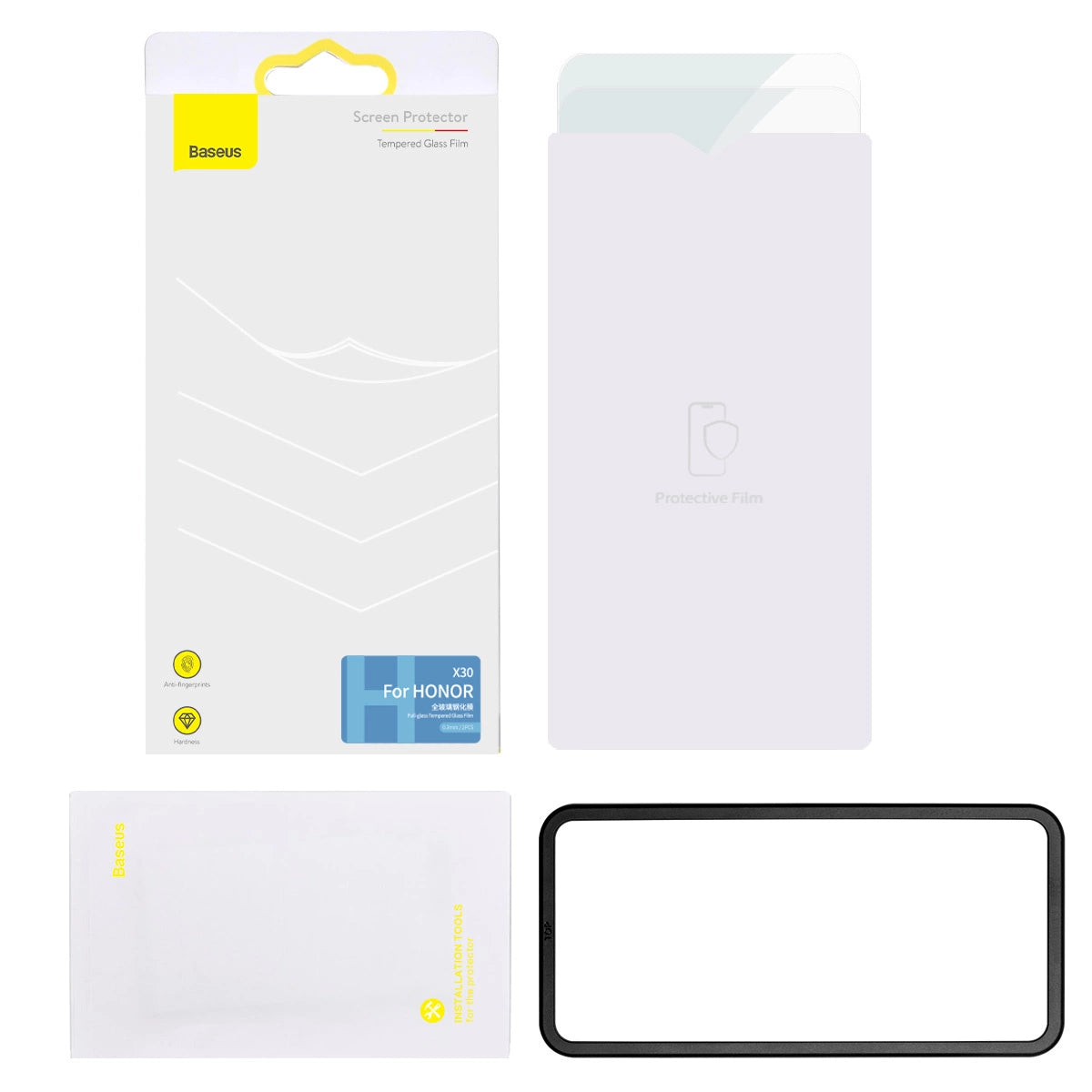 Baseus hærdet glas HONOR X30 0,3 mm klar (2 stykker)