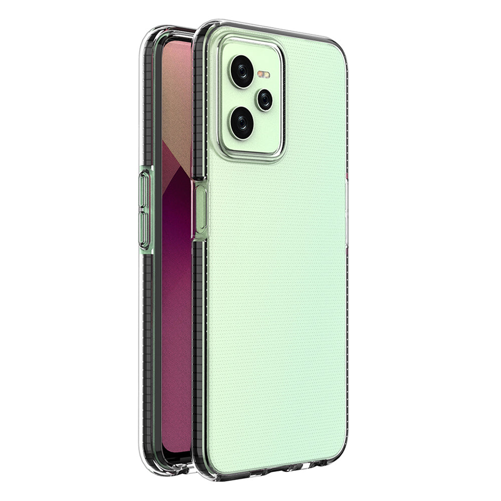 Spring Case til Realme C35 silikone dækning med ramme sort
