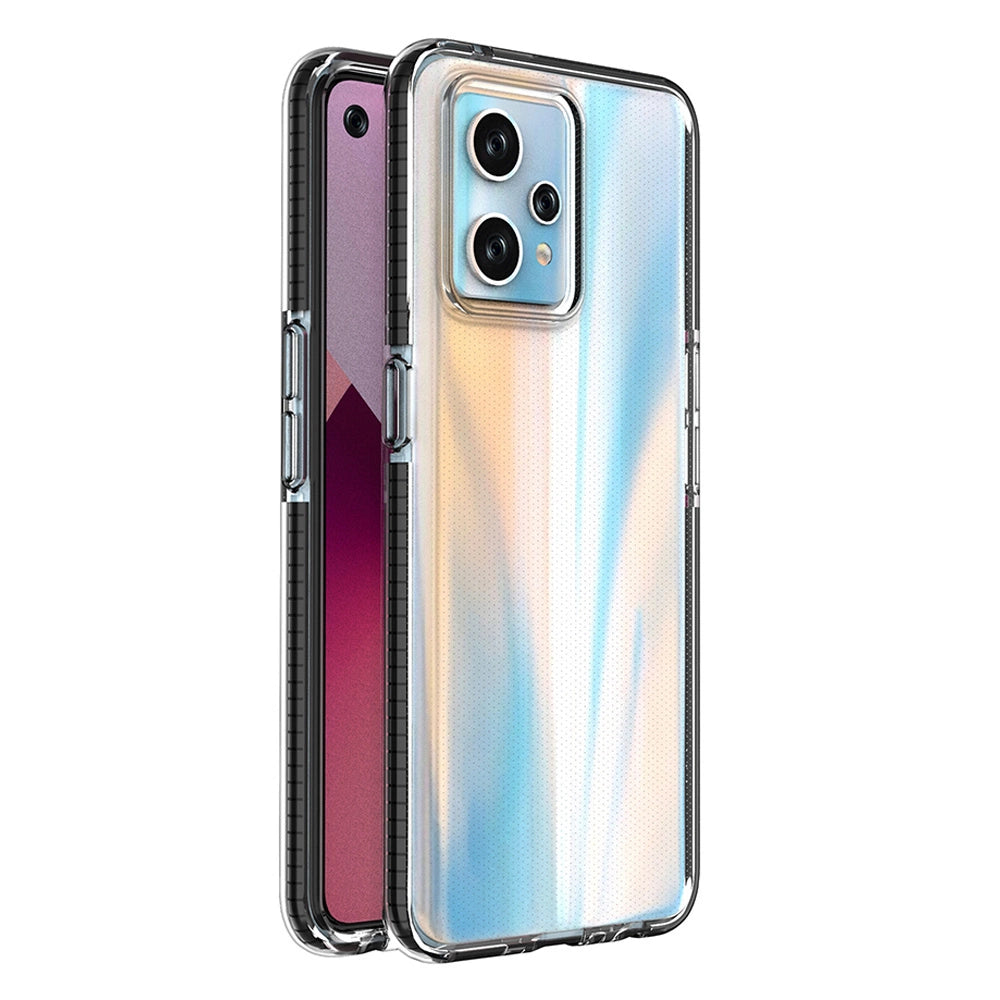 Spring Case til Realme 9 Pro+ / Realme 9 silikone dæk med ramme sort