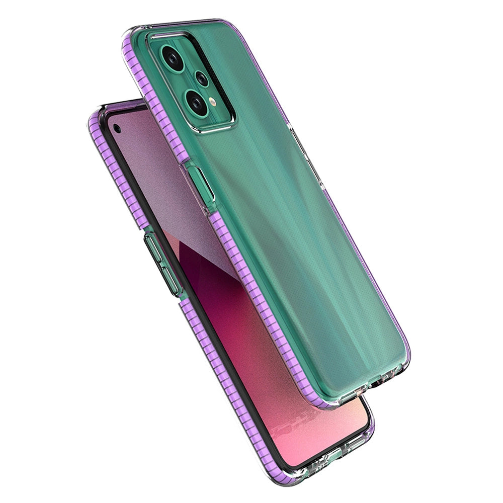 Spring Case til Realme 9 Pro silikone dæk med ramme lyserød
