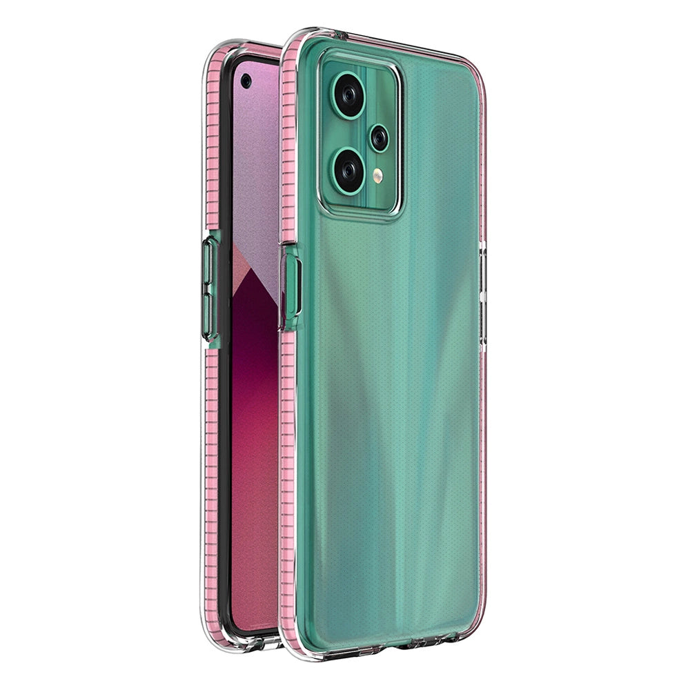 Spring Case til Realme 9 Pro silikone dæk med ramme lyserød