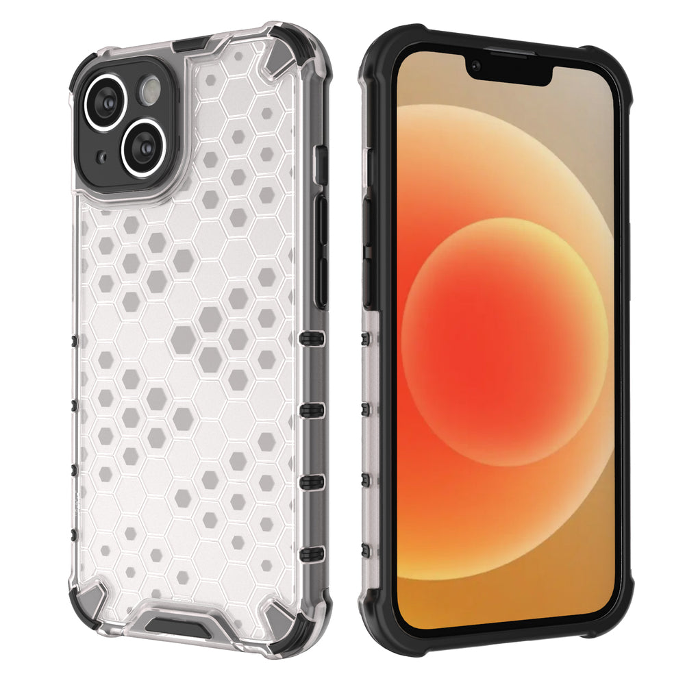 Honeycomb case til iPhone 14 Plus pansret hybrid cover sort