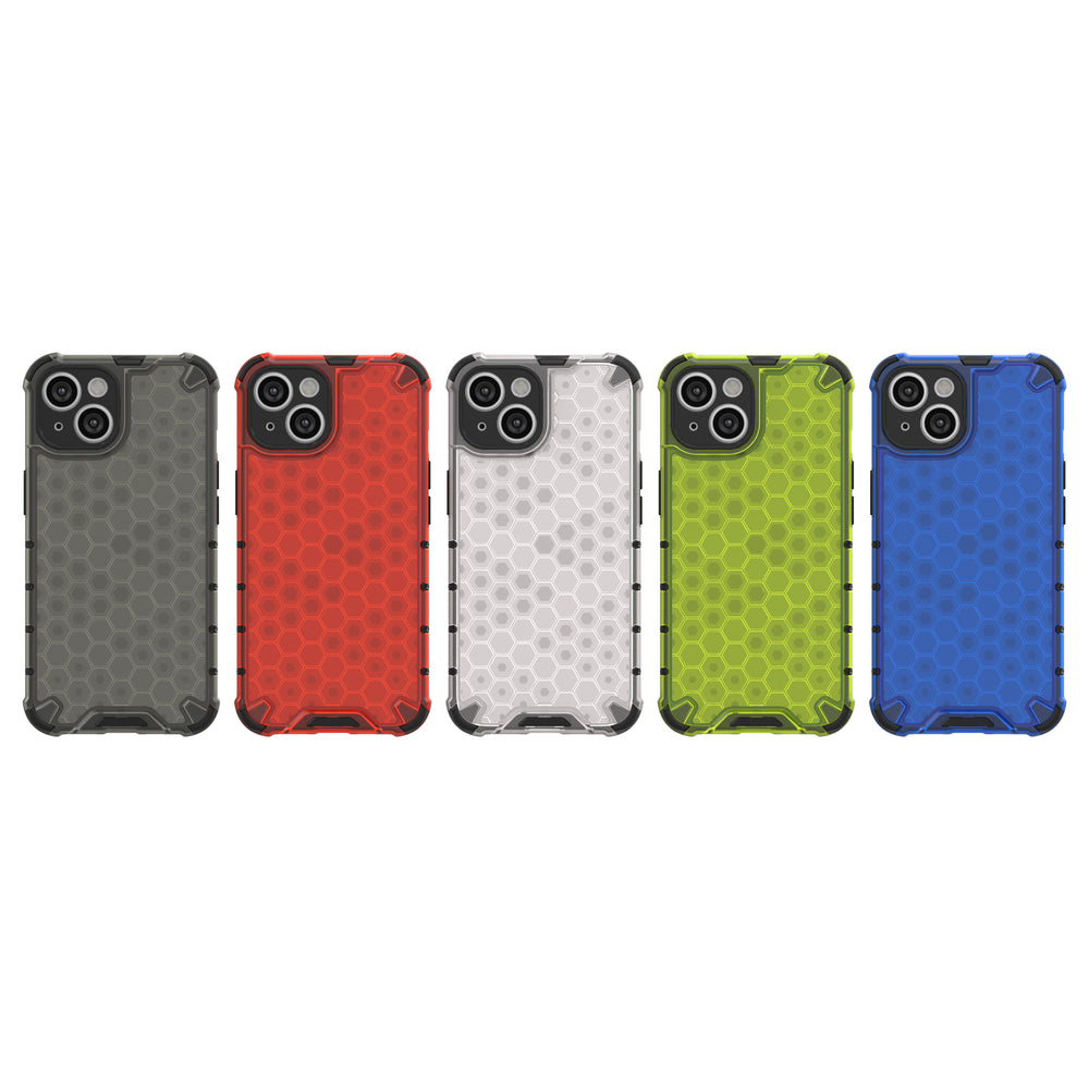Honeycomb case til iPhone 14 Plus pansret hybrid cover gennemsigtigt