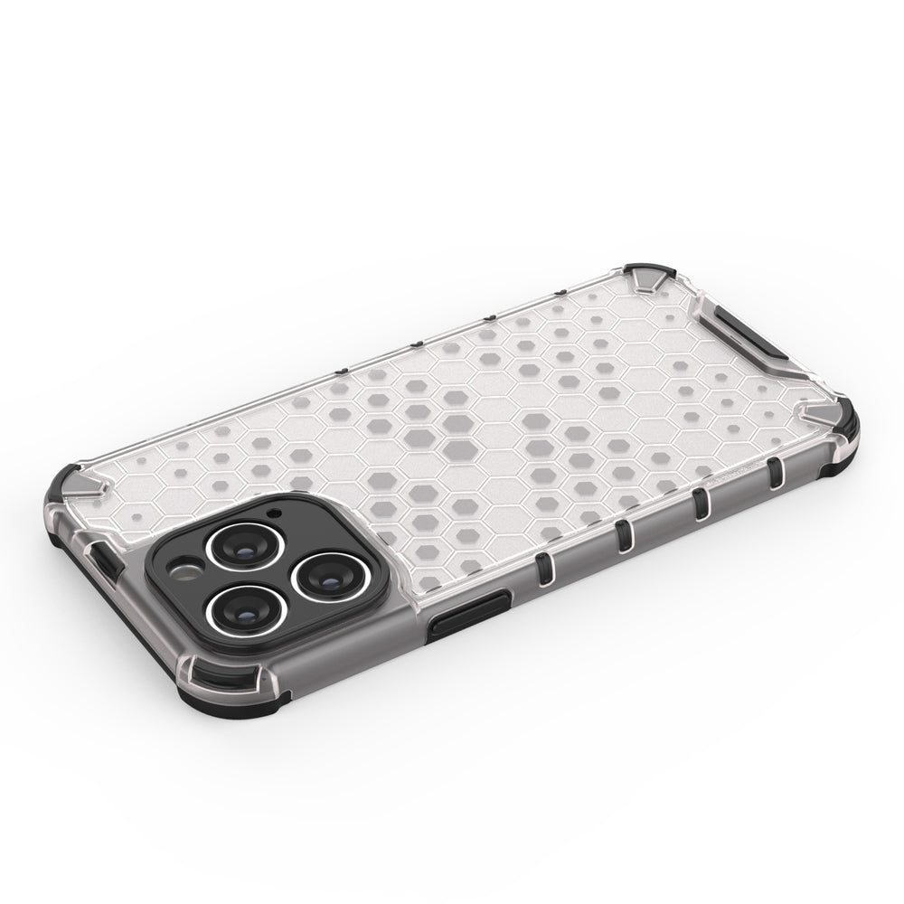 Honeycomb case til iPhone 14 Pro pansret hybrid cover blå