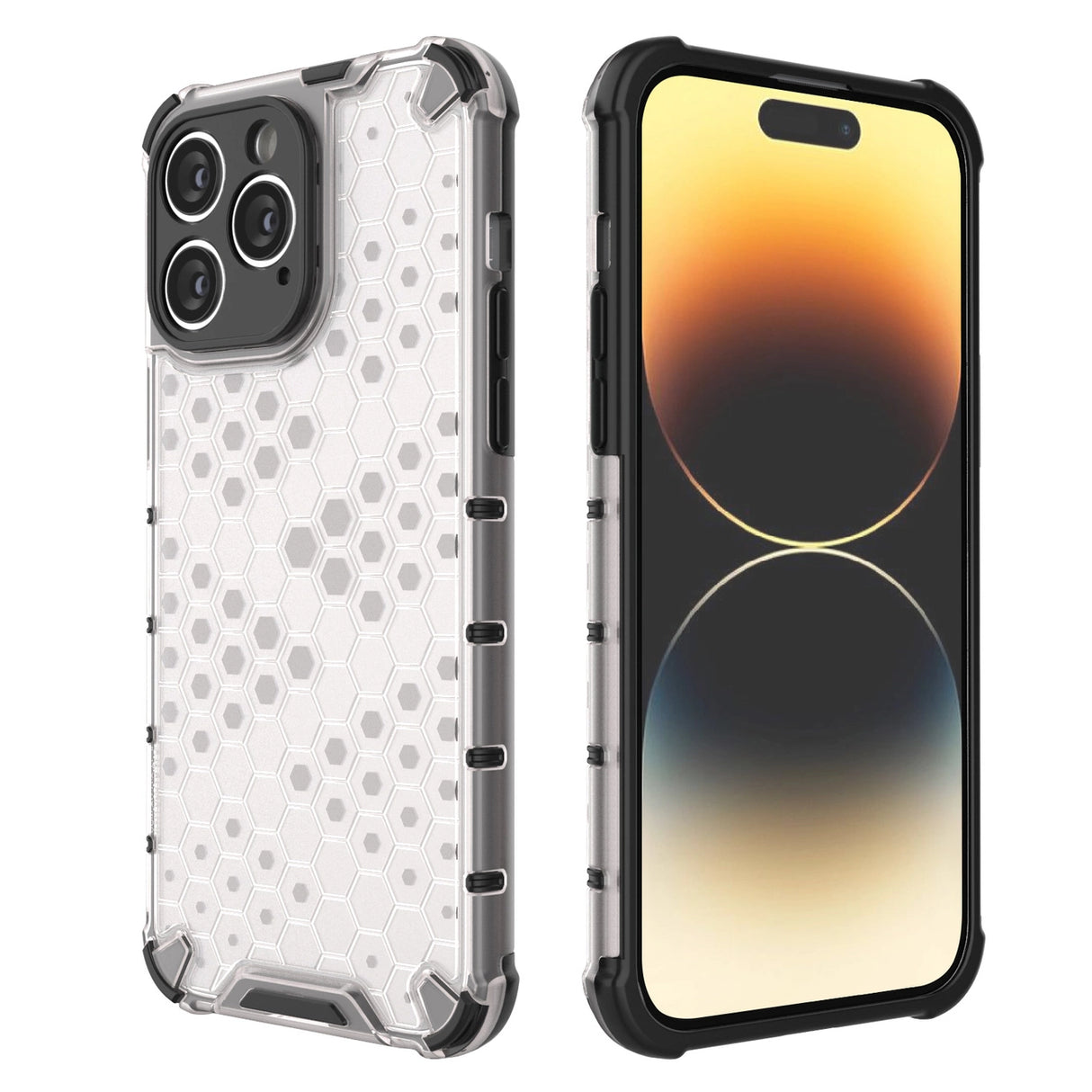 Honeycomb case til iPhone 14 Pro pansret hybrid cover blå