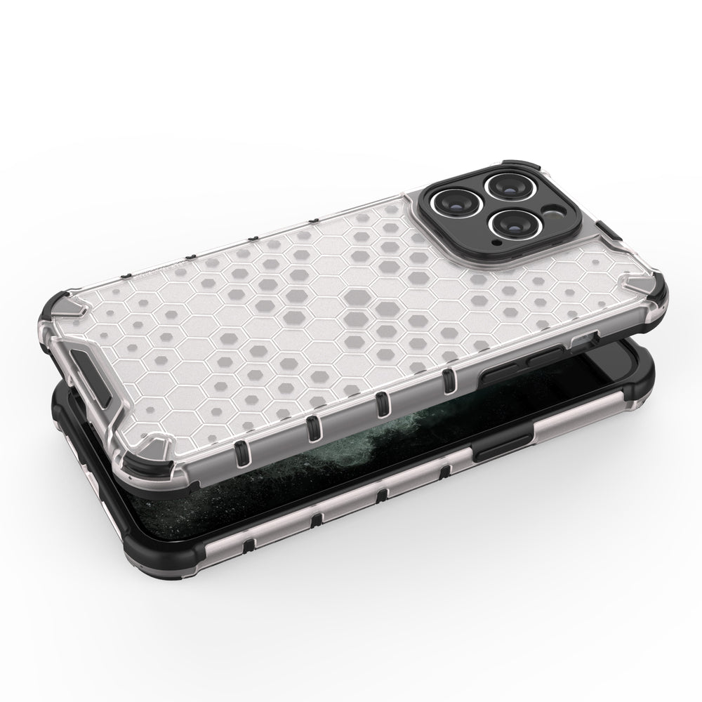 Honeycomb case til iPhone 14 Pro pansret hybrid cover blå