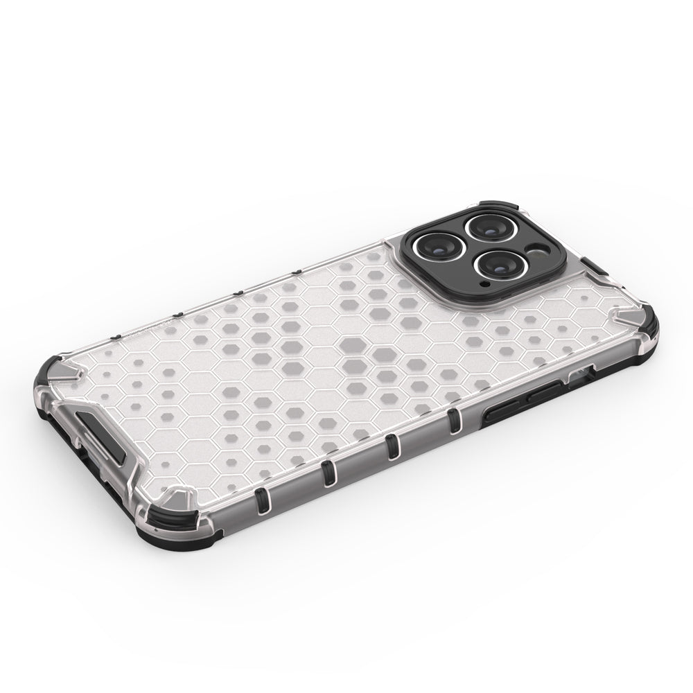 Honeycomb case til iPhone 14 Pro Max pansret hybrid cover blå