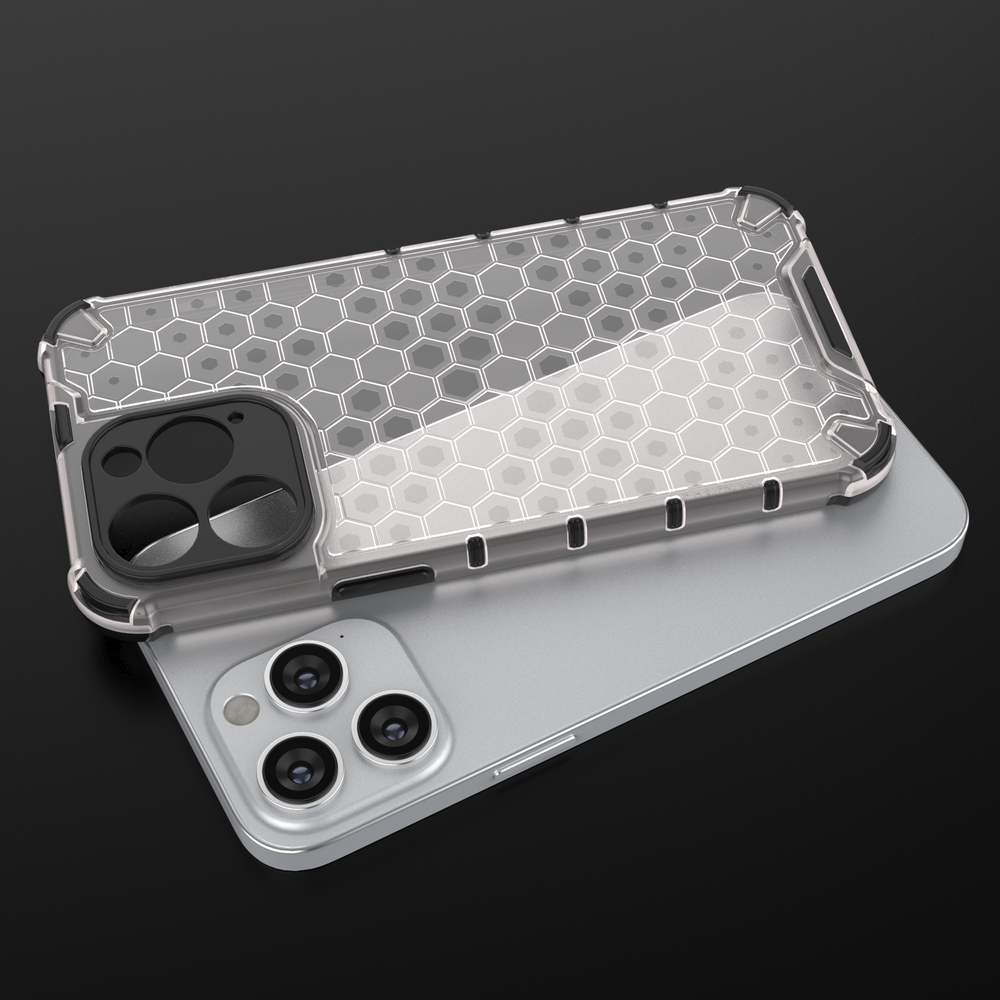 Honeycomb case til iPhone 14 Pro Max pansret hybrid cover blå