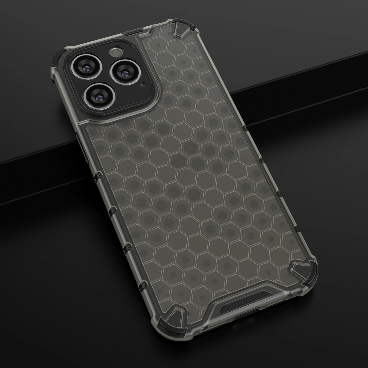Honeycomb case til iPhone 14 Pro Max pansret hybrid cover gennemsigtigt