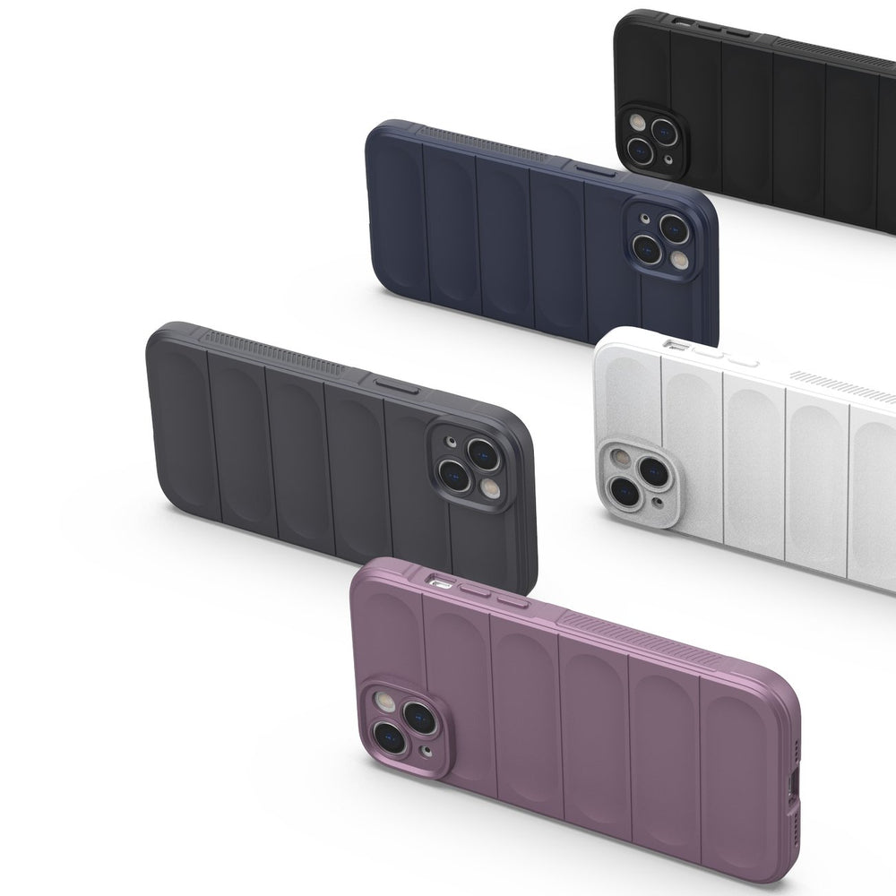 Magic Shield Case for iPhone 14 Plus elastisk rustet kuffert i burgundfarve