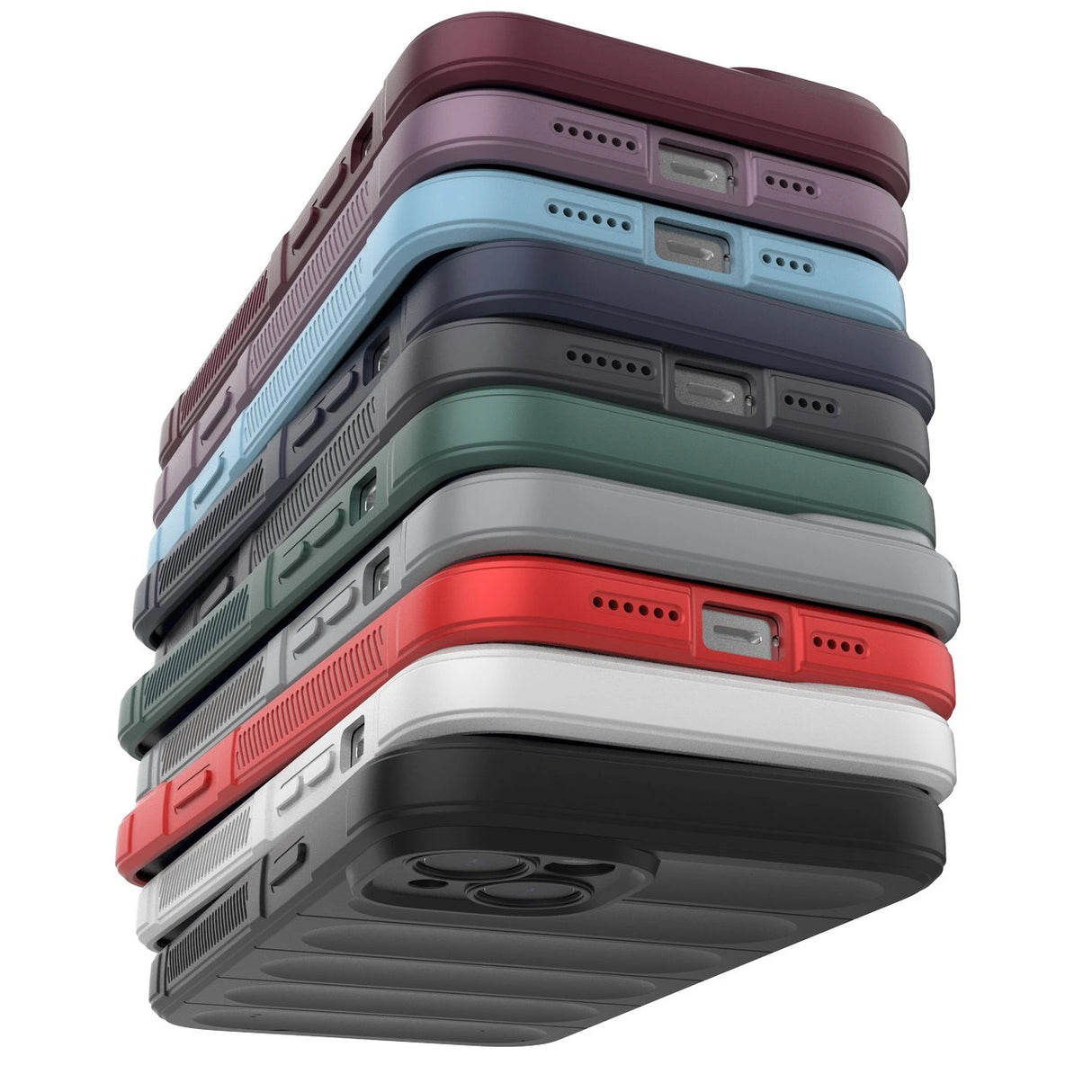 Magic Shield Case til iPhone 14 Plus elastisk pansret sag i burgundfarve
