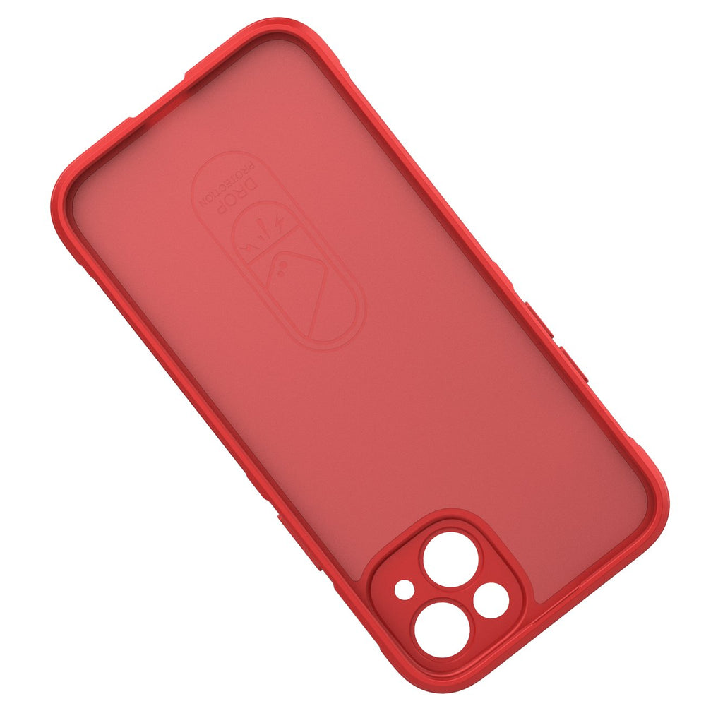 Magic Shield Case for iPhone 14 Plus elastisk rustet kuffert i burgundfarve