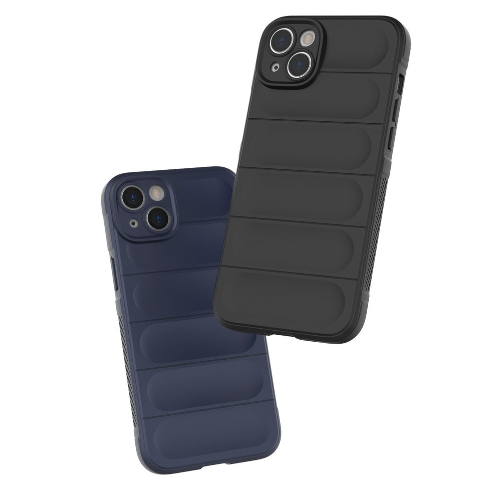 Magic Shield Case for iPhone 14 Plus elastisk rustet kuffert i burgundfarve