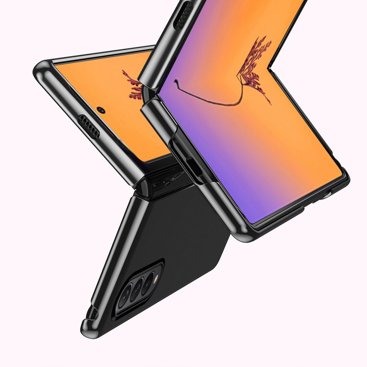 Hylde til Samsung Galaxy Z Fold 4 med blå metalramme