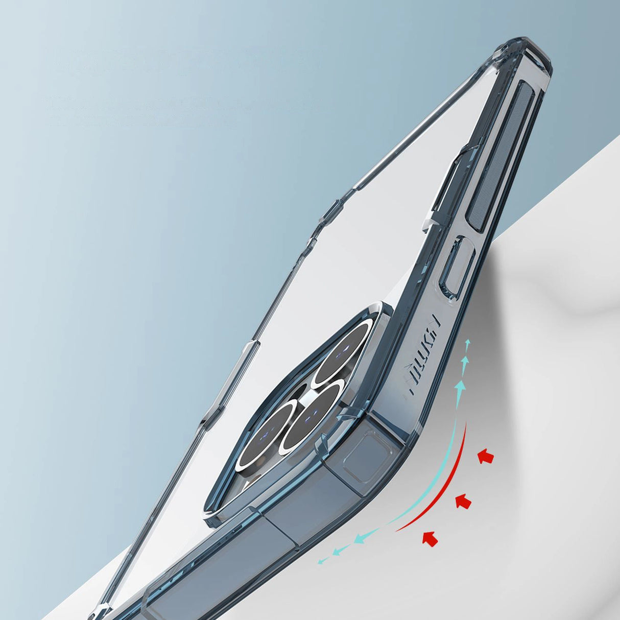 Nillkin Nature Pro sag iPhone 14 Pro pansret cover blå cover