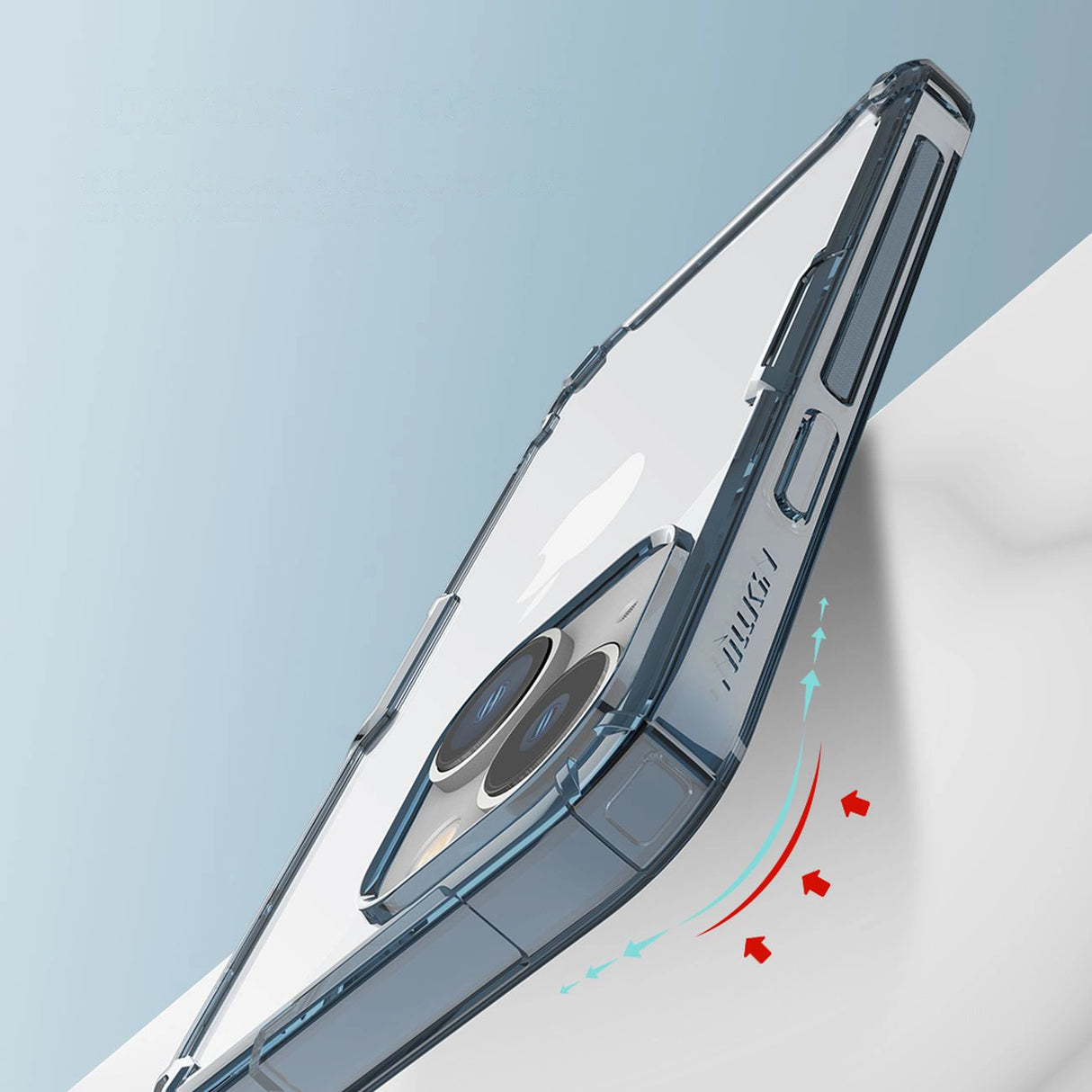 Nillkin Nature Pro iPhone 14 Plus-hylster, pansret cover, gennemsigtigt cover