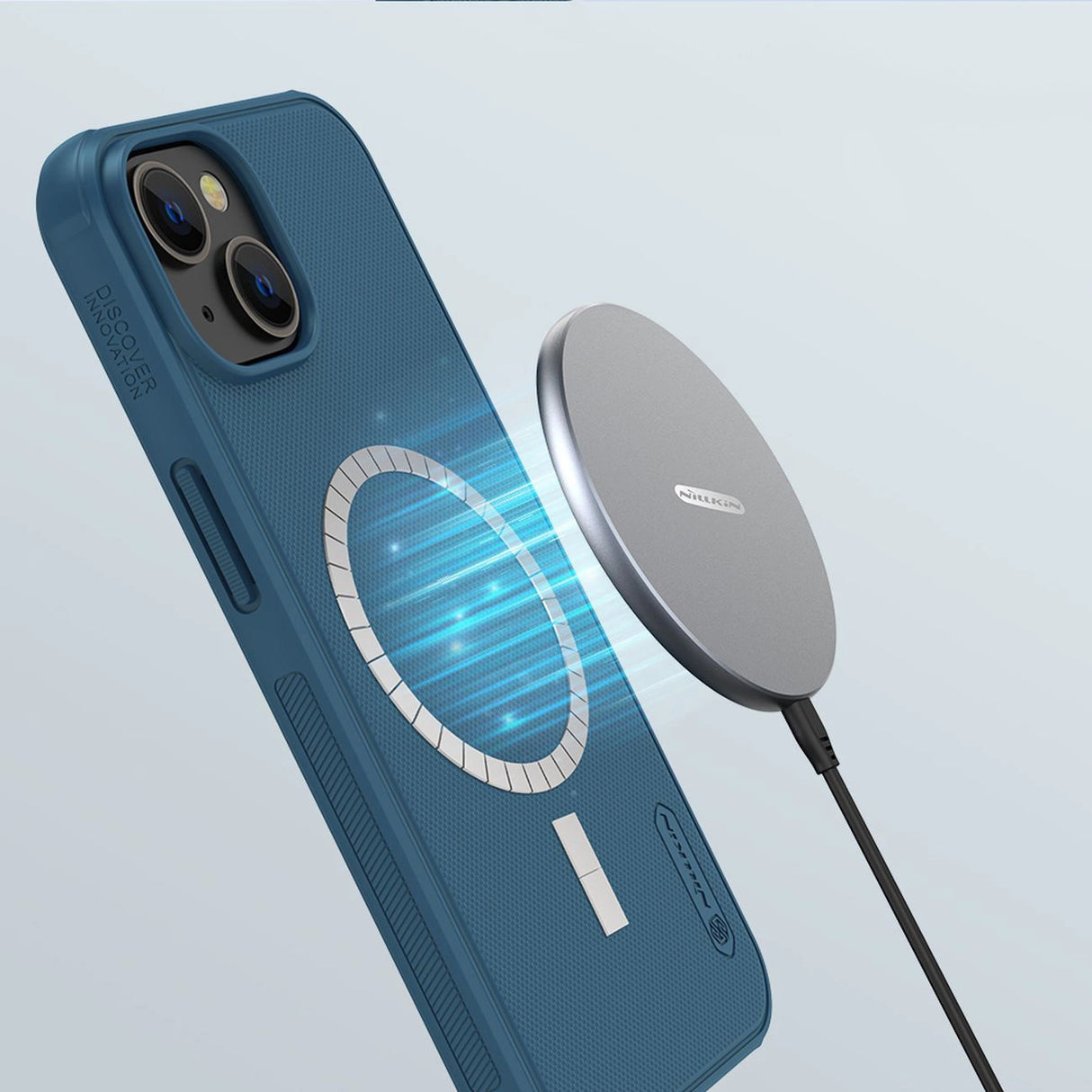 Nillkin Super Frosted Shield Pro Magnetisk Case til iPhone 14 Plus med MagSafe magnetisk blå
